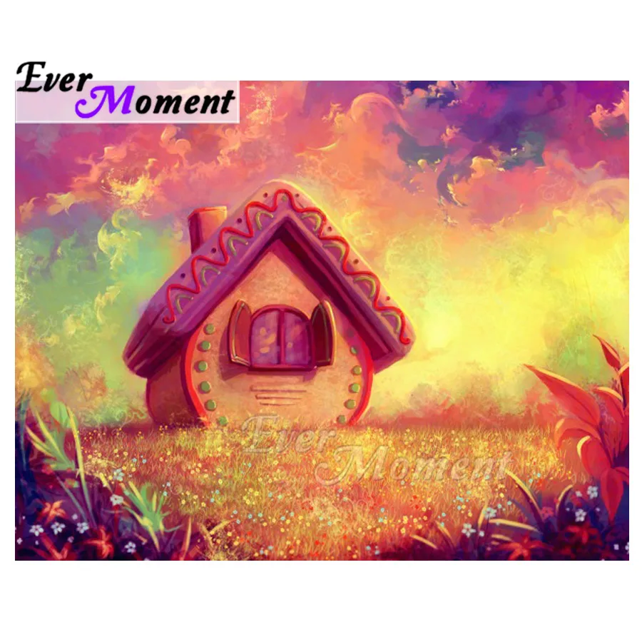 

xSmall House Colorful Cloud 5D DIY Wall Decoration Full Square Drill Diamond Embroidery ASF1925