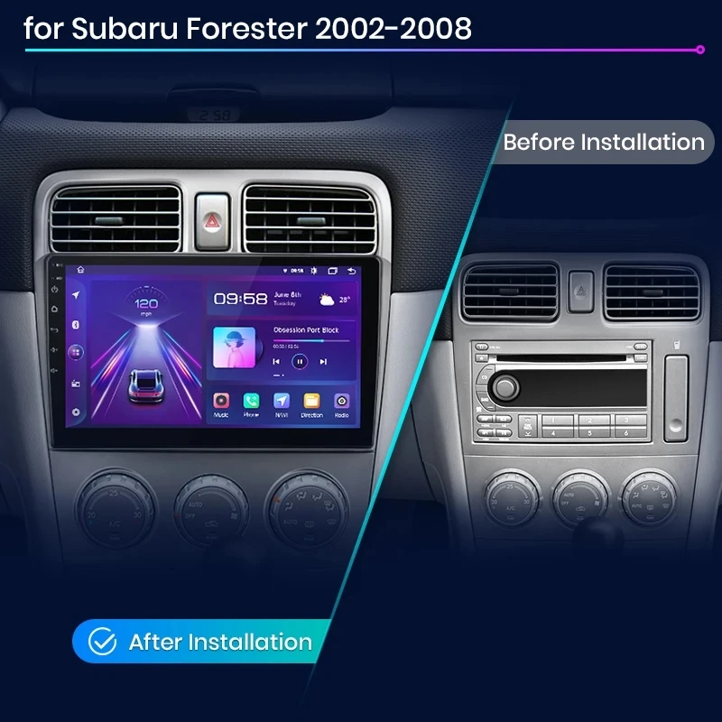 Android 13 Autoradio Voor Subaru Forester Sg 2002-2008 Multimedia Videospeler Navigatie Stereo Gps Carplay 4G DVD Autoradio 2din