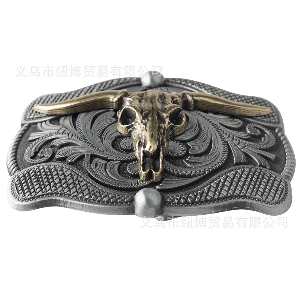 Decorative Pattern Belt Buckle Western Cowboy Bullfighter Bar Personality Accessories