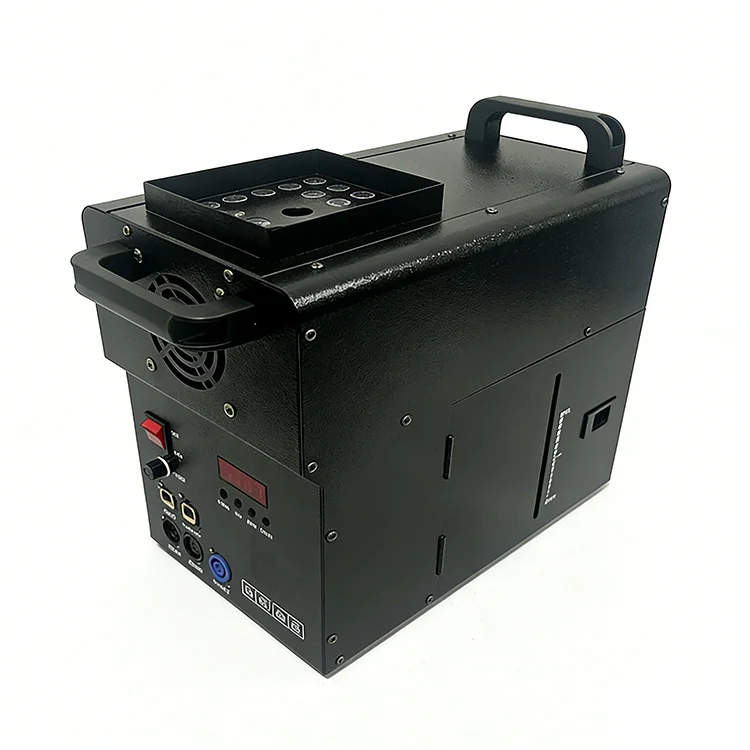 

MINGLANG 1500W LED RGB Smoke Spray Fog Machine 6-CH DMX512 Remote Control 1-Year Warranty for Party/Wedding Events