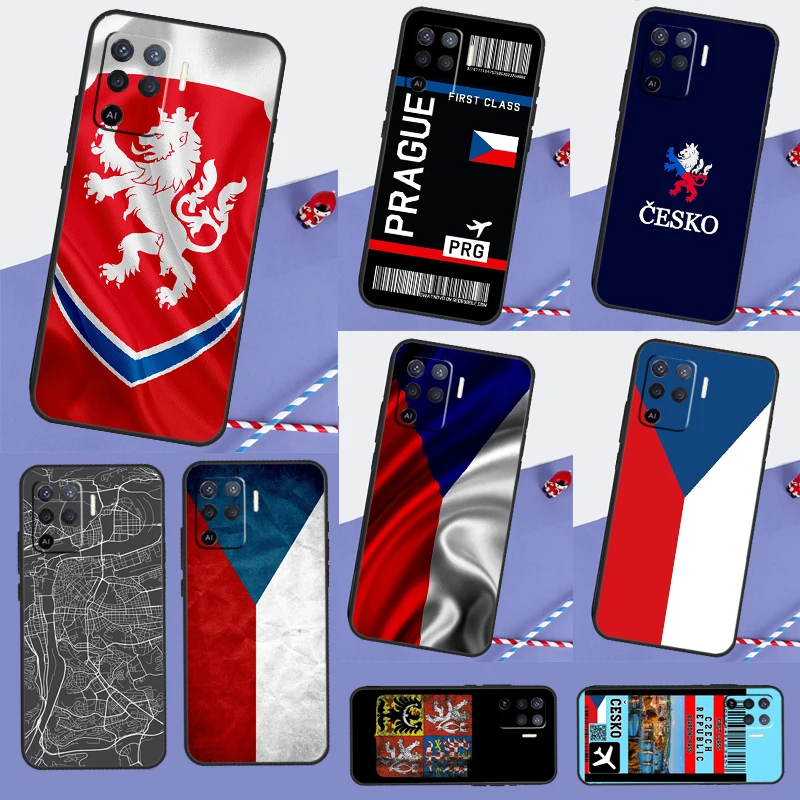 Czech Republic Flag Case For OPPO A15 A16 A52 A72 A94 A74 A54 A1K A5 A9 A31 A53 A53S A83 A93 A91 Back Cover