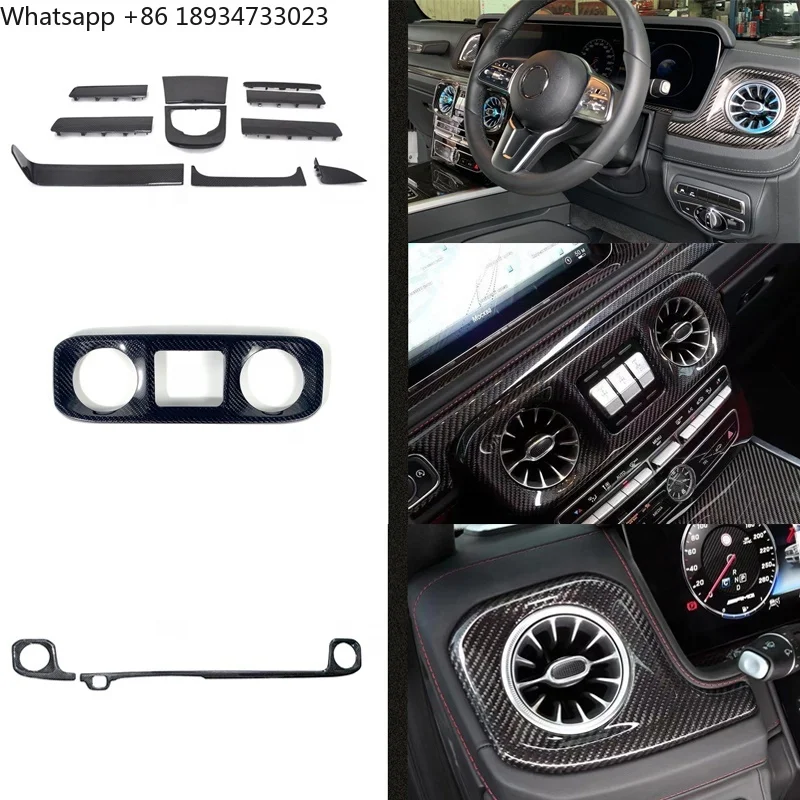 

W464 Interiors 13-PCS Set Dry Carbon Material High Quality Replacement 2019+ W463A Interiors Car Accessories Auto Parts