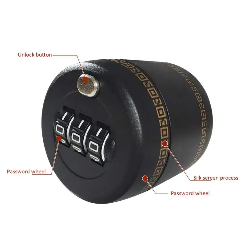 Combination Lock for Wine & Liquor Bottle-Wine Whiskey Bottle Top Stopper - Bottle Password Code Lock Bottle mouth Stop