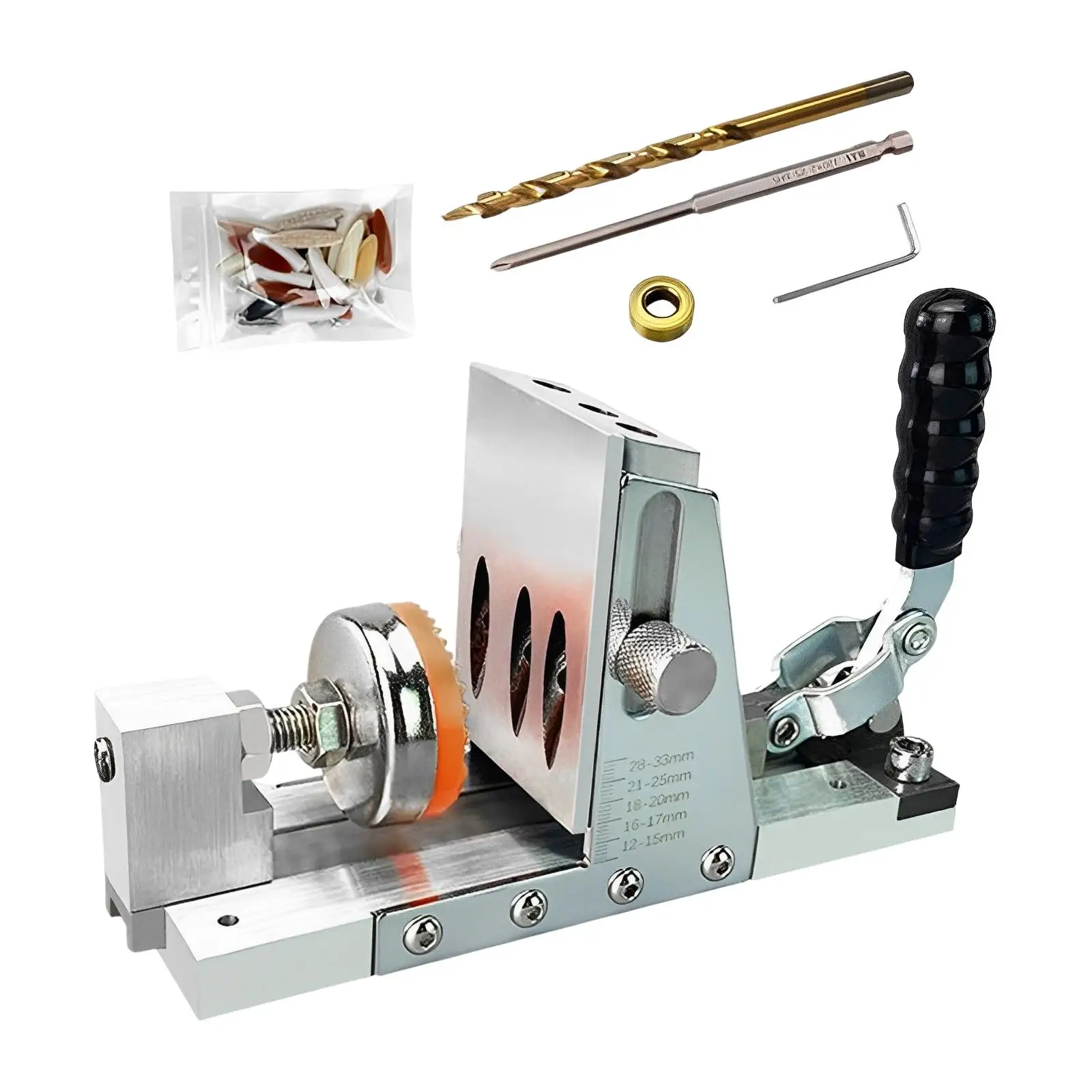 Portable Pocket Hole Jig Tool Kit Adjustable Positioning Tool Gift Hole