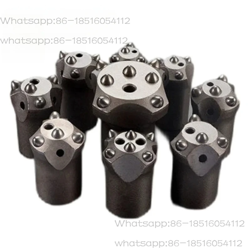 1 5 10pcs 28-100mm Hard Rock Mining Drilling Tools Taper Spherical Button Drill Bit in Quarrying Stone Tunnel Construction