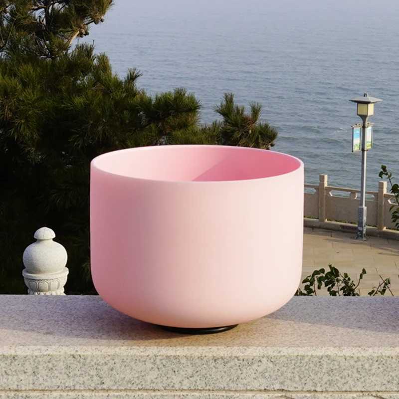 

Поющая чаша из розового кварца Hye-eun, 12 дюймов, 440/432 Гц, для йоги, звуковой медитации и исцеления