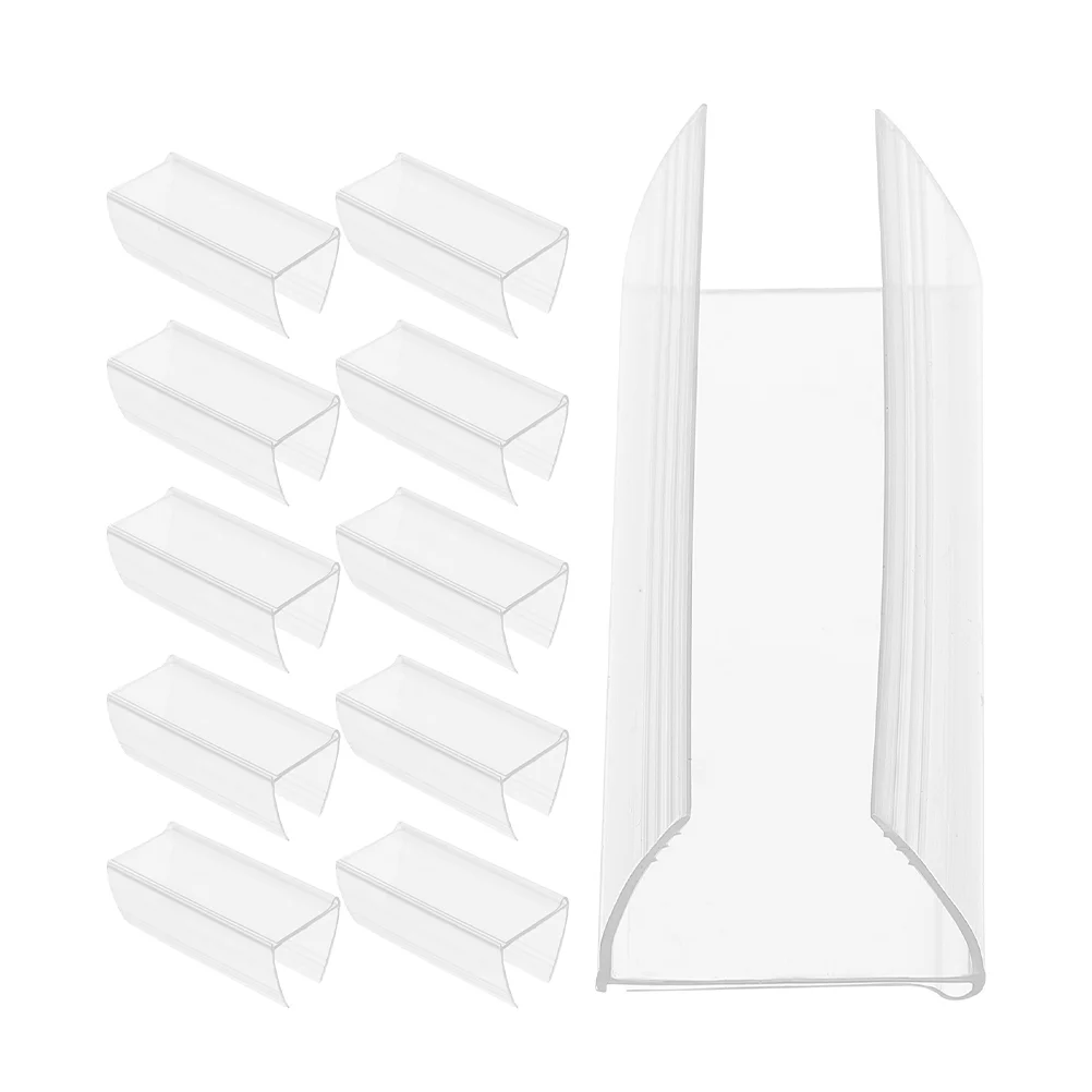 20 Pcs Clear Label Holders Shelf Stable Price Tag Wear-resistant Sign Stand Retail