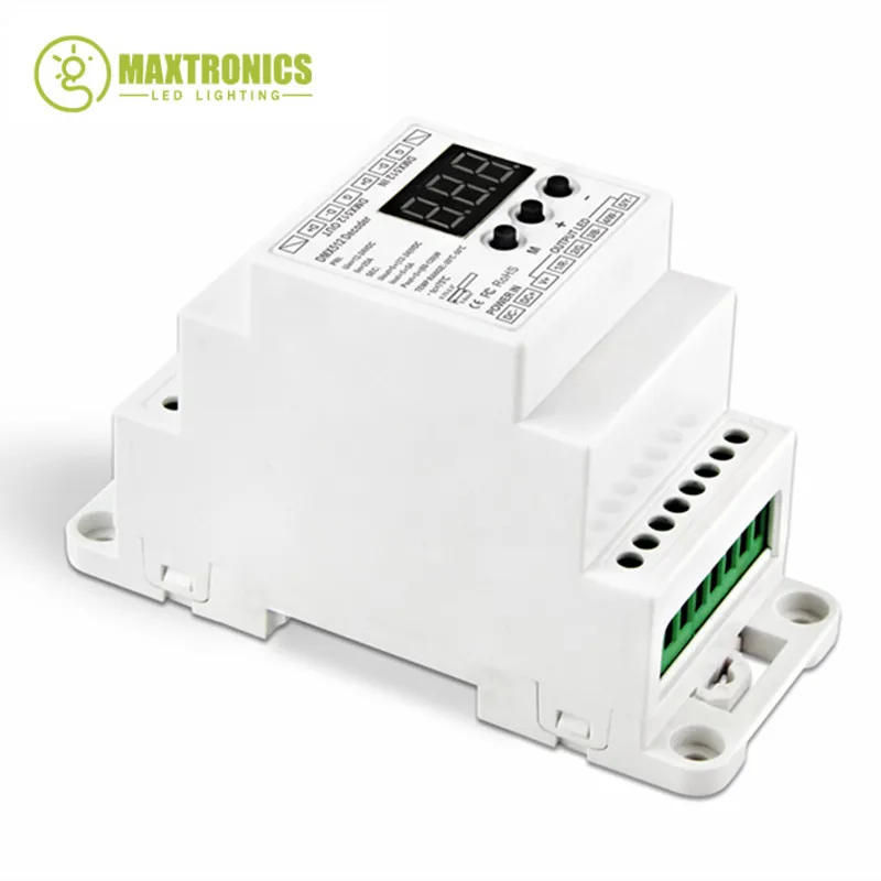 

BC-835-DIN DC12-24V 5A*5CH 5CH PWM Constant Voltage LED DMX512 Decoder 5 channels controller for led strip light lamp