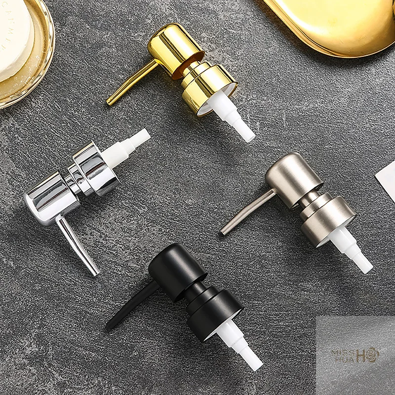 1 conjunto de bomba de sabão líquido cabeça dispensador de loção cabeça push tipo cabeça redonda 28 rosca garrafa de banho bocal de imprensa, tubo de loção abs