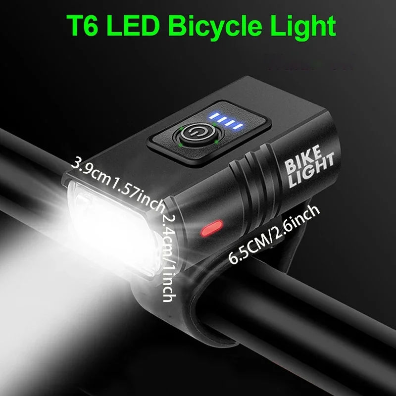 New Led Bicycle Light 1000Lm USB Charging Power Display Mountain Bike Front Light Flashlight Cycling Equipment
