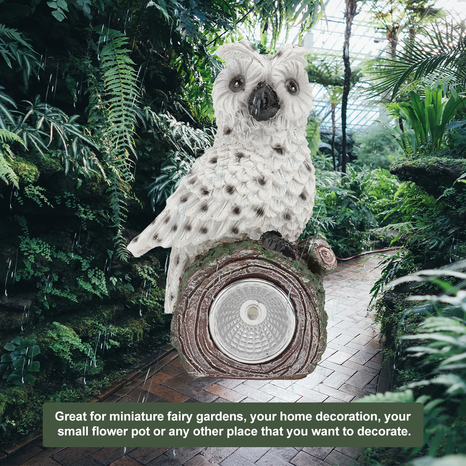 

Owl Night Light Bird Statue Decor Decorative Artware Resin Handicraft Lamp Household Furnishing Yard Outdoor Solar Lights