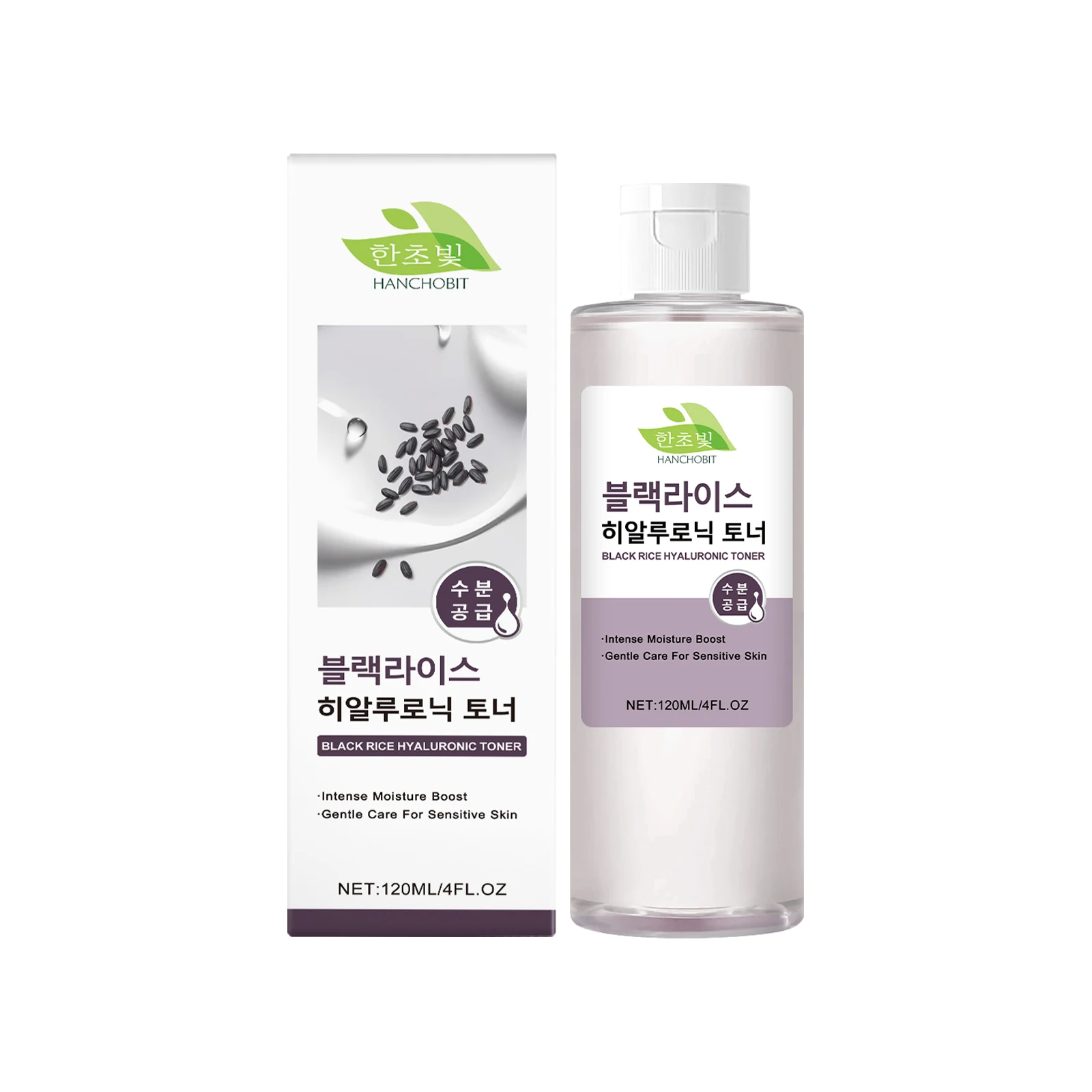 تونر حمض الهيالورونيك من الأرز الأسود: تونر يومي للترطيب العميق ولطيف للوجه للعناية بالترطيب