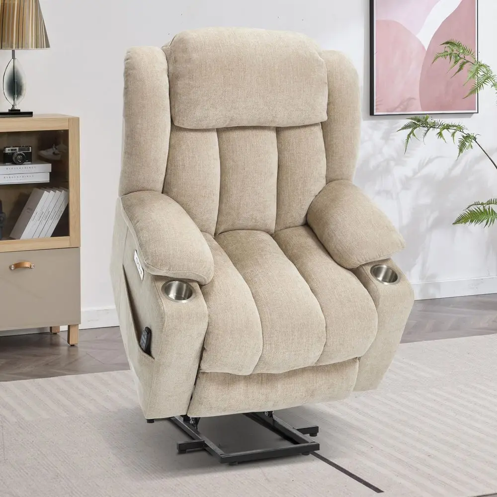 

Power Lift Chair with FullBody Massage and Heat, Electric Recliner Chairs for Adults, Remote Control, Standing Assistance, USB