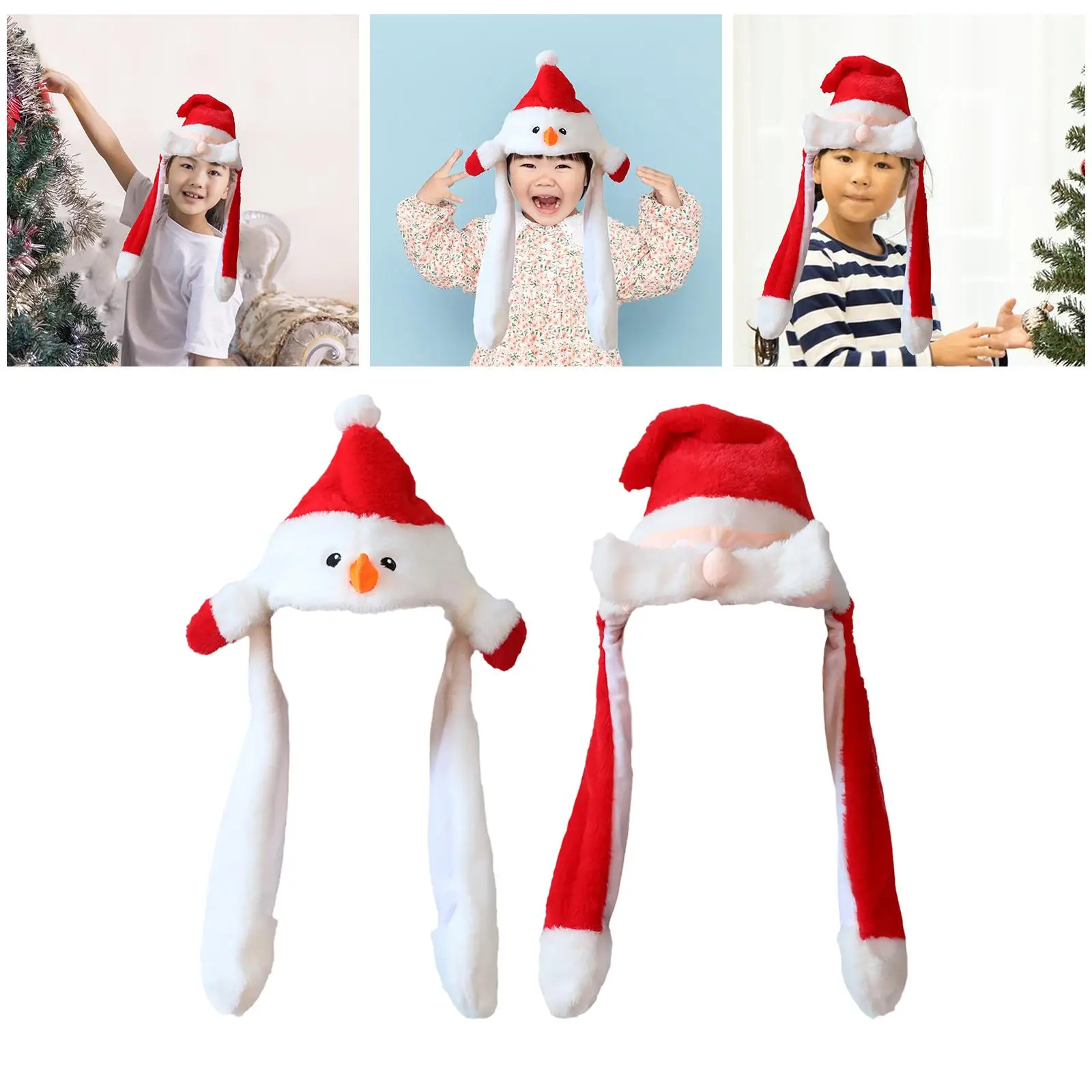 Chapeau de Noël mignon et doux, couvre-chef de costume de Noël, chapeau de cosplay pour enfants et adultes, chapeau de saut mobile pour habiller les vacances