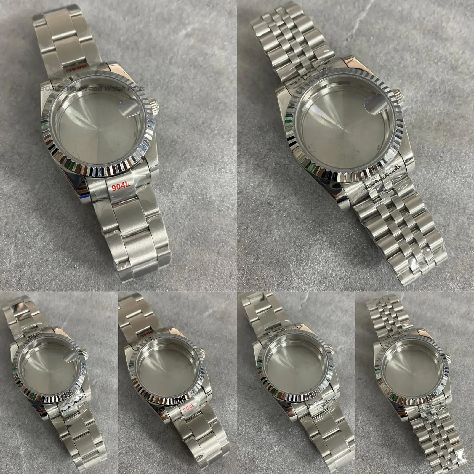 36mm Watch Case Stainless Steel Band Watchband Sapphire Glass Watch Parts Accessories for Datejust NH35/NH36 Mechanical Movement