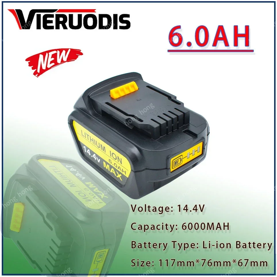 

for Dewalt 14.4V 6.0AH/8.0AH power tools battery DCB140 DCB141 DCB142 DCD735L2 DCF835C2 DCF835L2 DCL030 lithium-ion battery