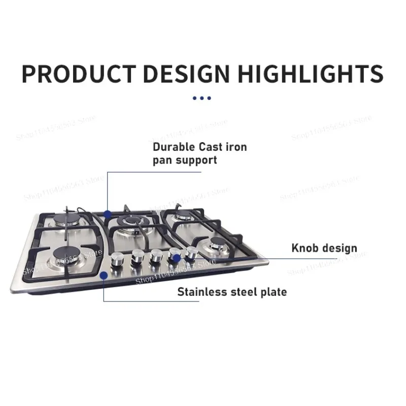Оптовая продажа встроенной газовой плиты с 5 конфорками - многофункциональная варочная панель для кухни