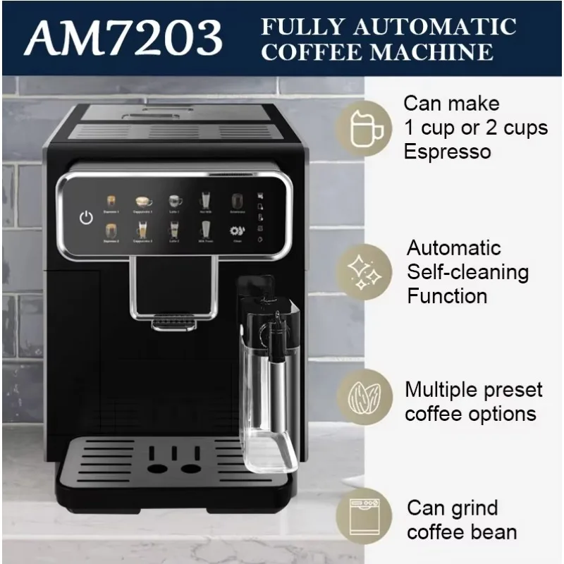 Cafetera automática inteligente Máquina de café expreso inteligente automática de acero inoxidable