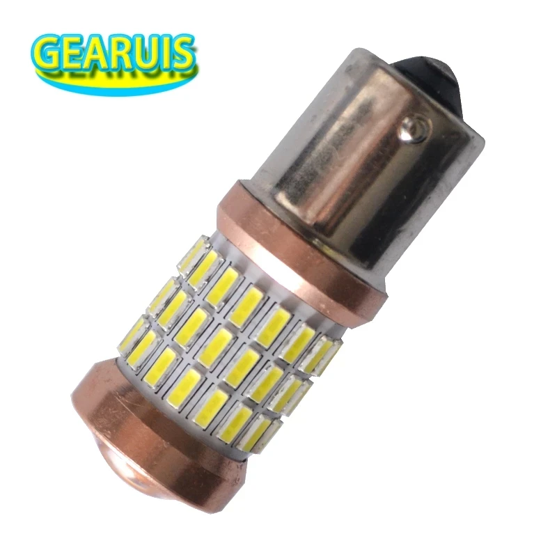 

100 шт. 1156 S25 P21W BA15S 1157 BAY15D BAU15S 60 SMD 4014 линзы светодиодсветодиодный белые указатели поворота резерсветильник ный фонарь заднего хода 360 градусов DC 12 В