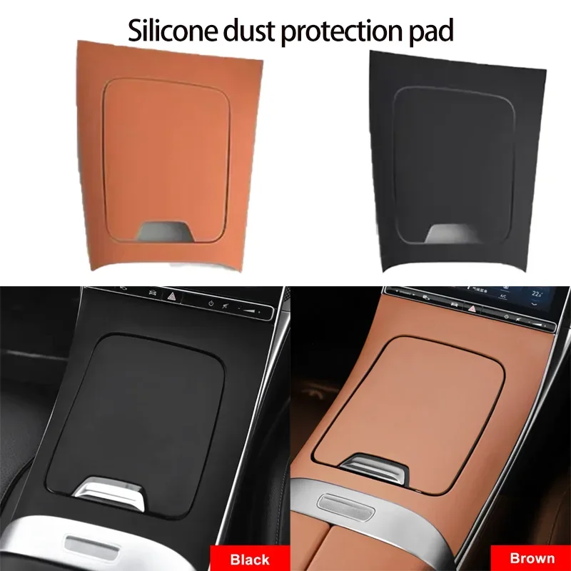 For Mercedes-Benz C W206 GLC X254 2023-2025 Self-Absorbing Dustproof Soft Silicone Center Console Protector Pad Interior Parts