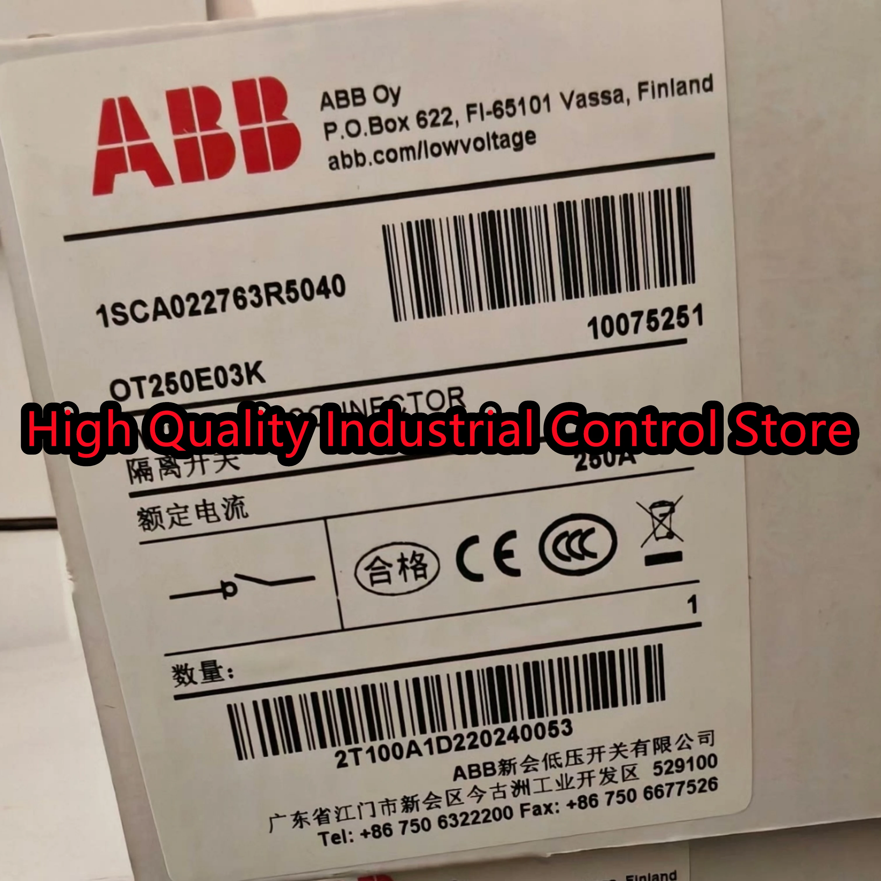 

Бренд OT250E03K 1SCA022763R5040 Изолирующий переключатель OT250E03P 1SCA022710R0100 новый