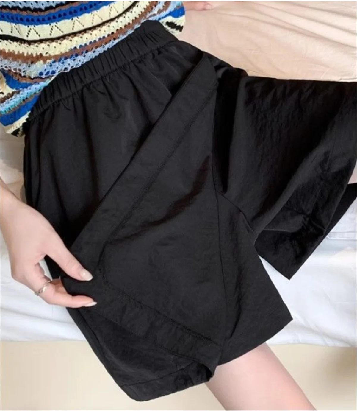 Women Korean Skirts Shorts 2026 Summer Fashion New In Solid High Waist Pant Female Streetwear Casual Loose Harajuku Trousers - Image 6