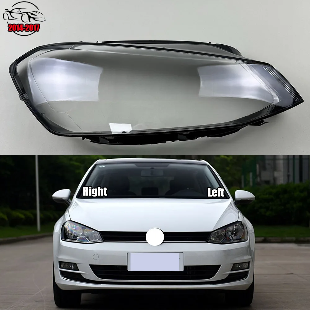 

For Volkswagen VW Golf 7 MK7 GTI 2014 2015 2016 2017 Headlamps Transparent Lampshades Lamp Light Lens Glass Shell