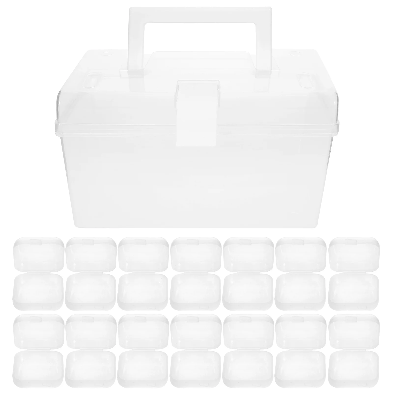 

1 Set Clear Jewelry Storage Box Anti-Oxidation Transparent Mini Organizer Case For Earrings Rings Necklaces Portable Travel