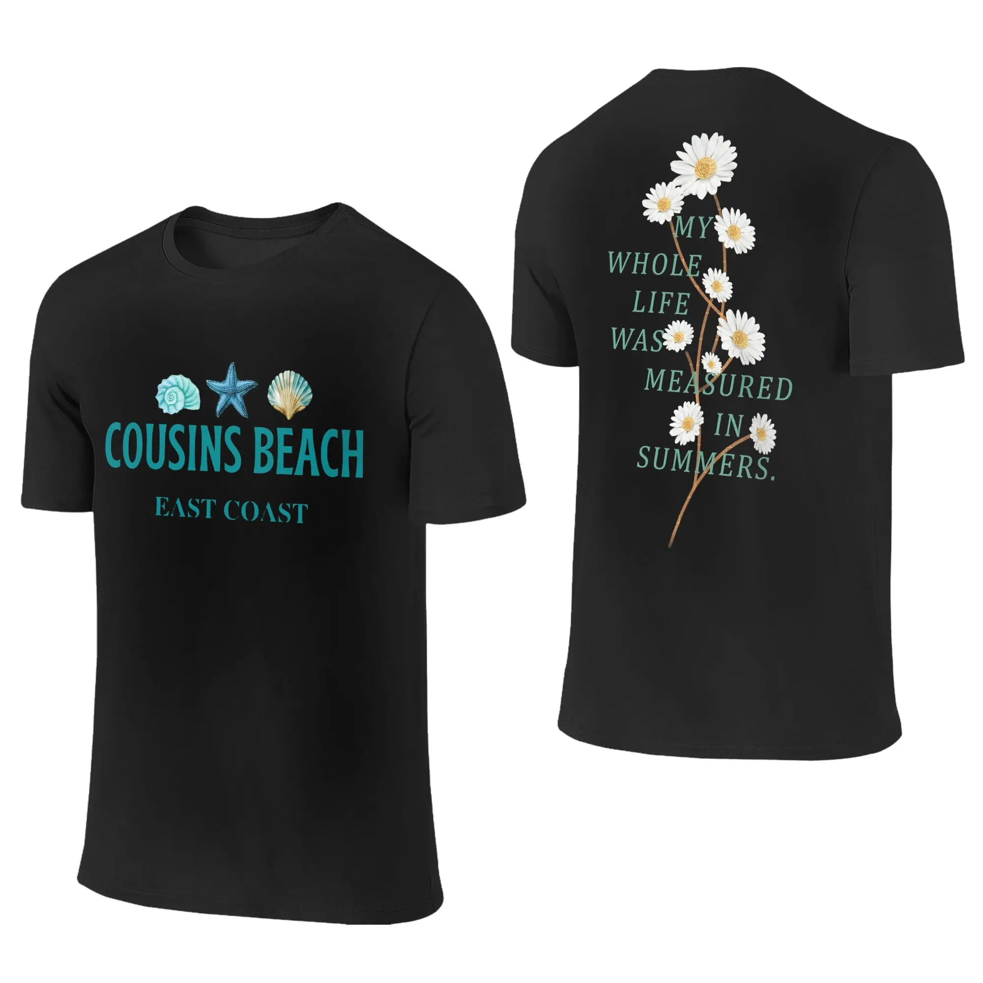 The Summer I Turned Pretty Daisy T Shirts for Men Women Pure Cotton Humorous T-Shirts O Neck  Tee Shirt Short Sleeve Clothing