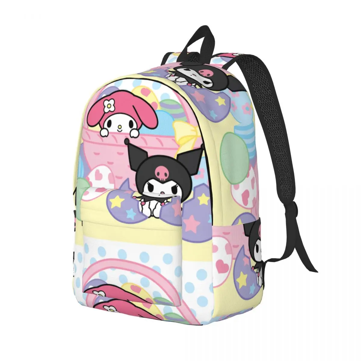 Mochila Kawaii Kuromi Sanrio Anime para hombres y mujeres, bolso de hombro deportivo para computadora portátil, mochila de viaje para estudiantes, senderismo, melodía