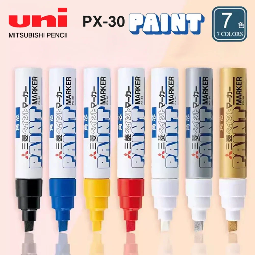 1Pcs UNI Paint Markers PX-30 Industrial Pen Oily Permanent Water Resistant Repair Pen Car Scratch Remover Painting DIY Graffiti