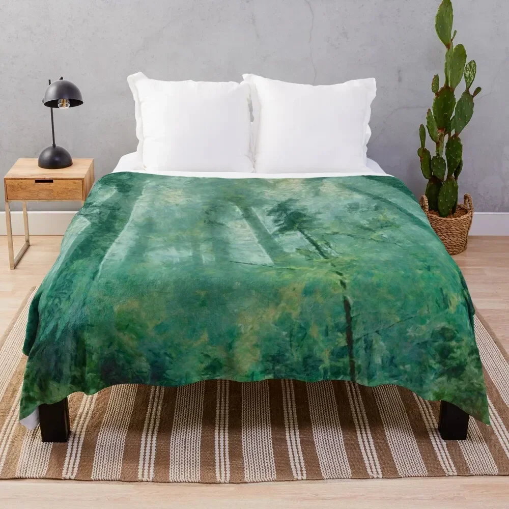 

Mysterious Forest Throw Blanket Color Fast Cozy Throw Blanket