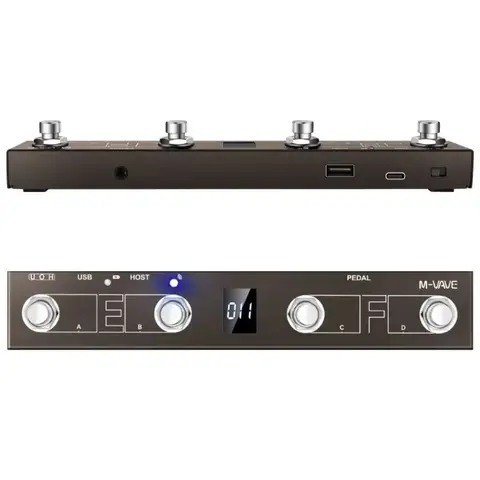 M-vave Chocolate Plus Wireless MIDI Controller Pro Keyboard 4 Buttons Foot Switch Supports MIDI Host Interface Control Function