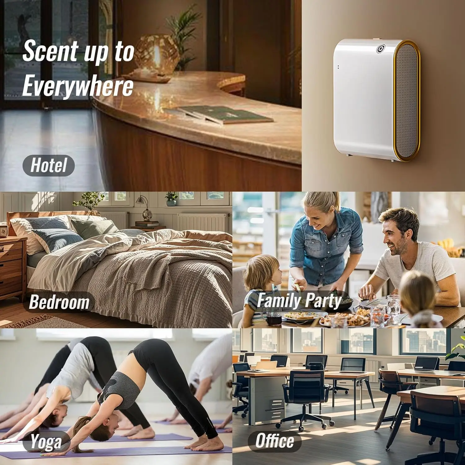 Bluetooth-Steuerung ätherische Öle Diffusor wasserloser Aroma diffusor intelligente Lufter frischer für Home Hotel Duft maschine