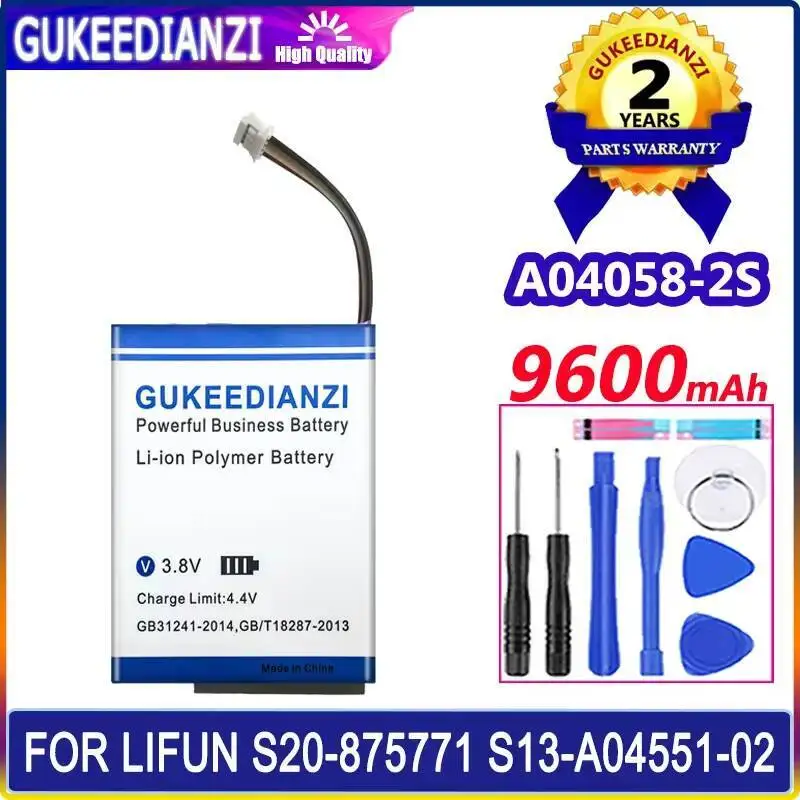 

Safe Power Plug Battery A04058-2S For Lifun S13-A04551-02 S20-875771 9600Mah