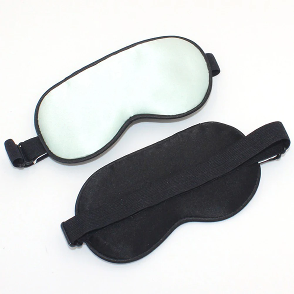 

2 шт. шелковые тени для век, затеняющая повязка на глаз, средство для отдыха, затемняющая маска для глаз для детей, легкая, мягкая, для путешествий, для домашнего использования, для здравоохранения