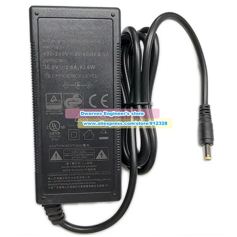 GM95-360260-D GM95-360200-F GM95-360200-D GM85-360200 AC Adapter 36V 2A 2.6A 72W 93.6W Laptop Charger 5.5x2.1mm Power Supply