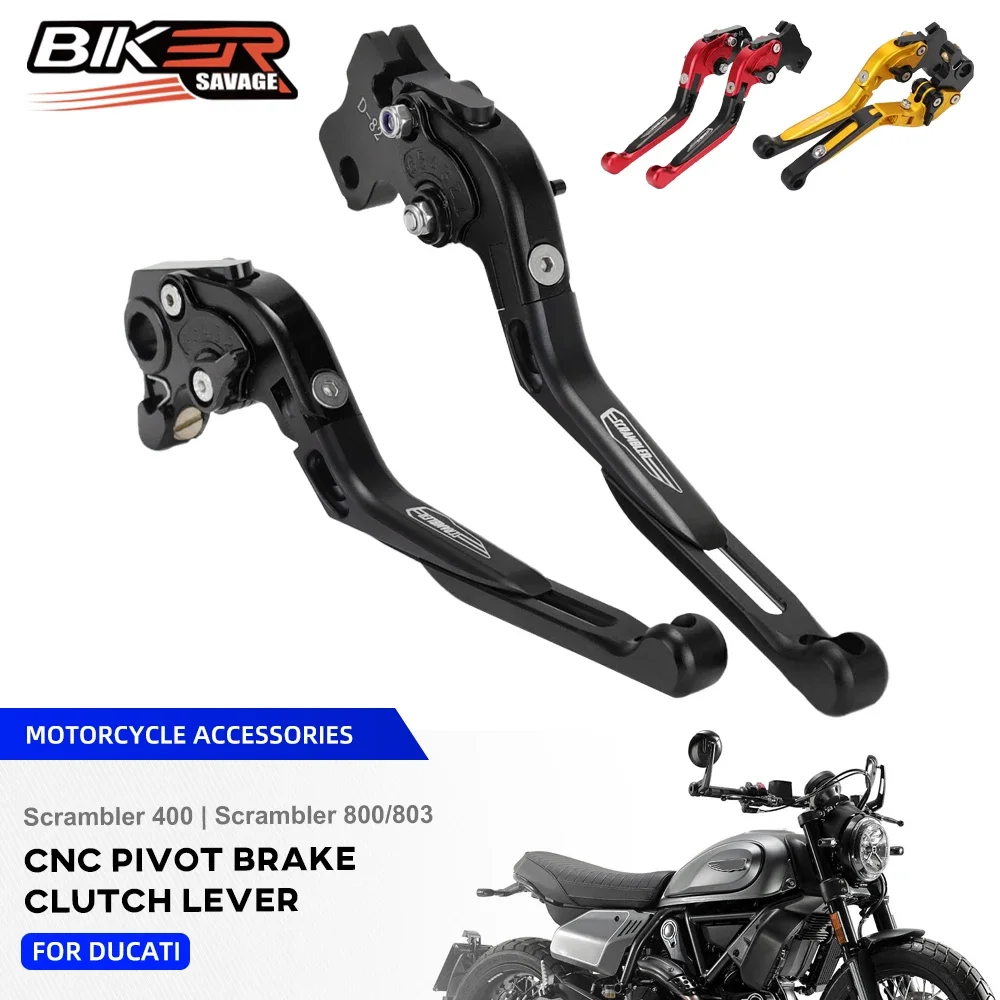 For Ducati Scrambler 400 800/803 Nightshift Desert Sled 2024 Folding Brake Clutch Lever Motorcycle Extendable Control Handles