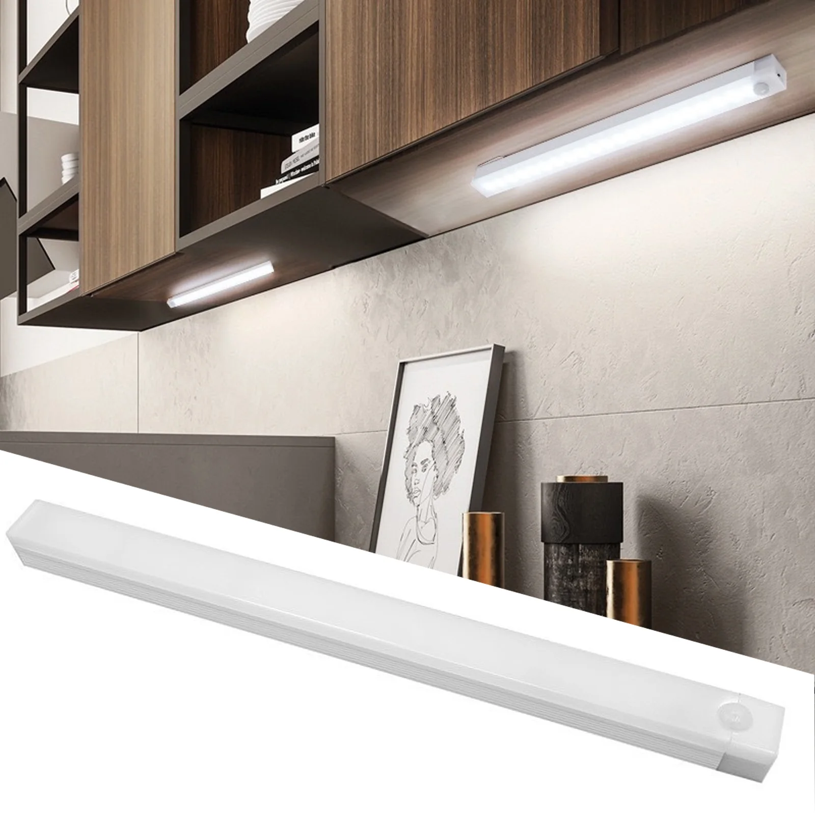 Punch-free Intelligent Induction Magnetic Rechargeable LED Light,Ultra-thin Detachable Cabinet Light for Kitchen,Wardrobe Closet