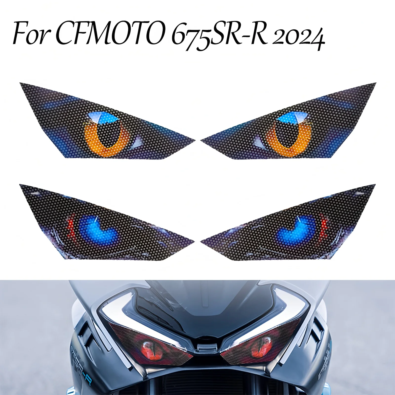 For CFMOTO 675SR-R 675SR 675 SR 2024 Motorcycle Headlight And Taillight Film Decals Lamp Transparent Protective Film Accessories