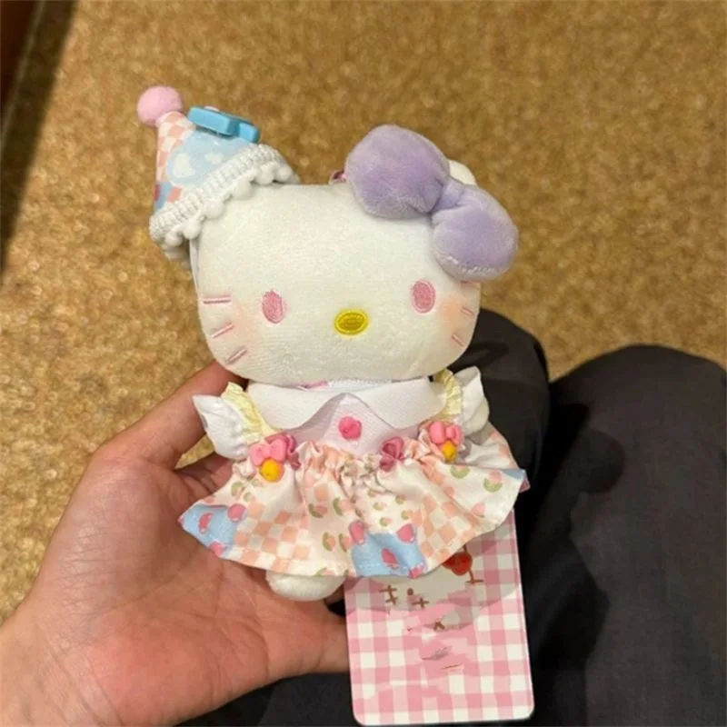 Olá Kitty Vestido Floral Pingente Chaveiro em forma de Coração Presente para Minha Bestie Moda Mochila Acessórios