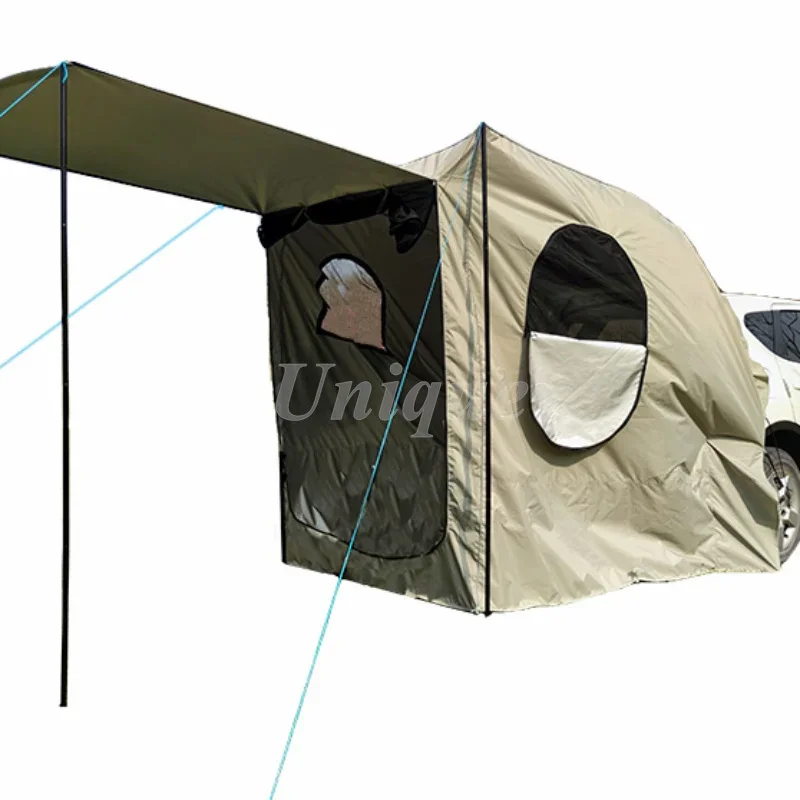 Multi-functional Waterproof Car Rear Tent, Bicycle Extension Tent, Outdoor Camping Shelter, SUV Trailer Roof Top Tent