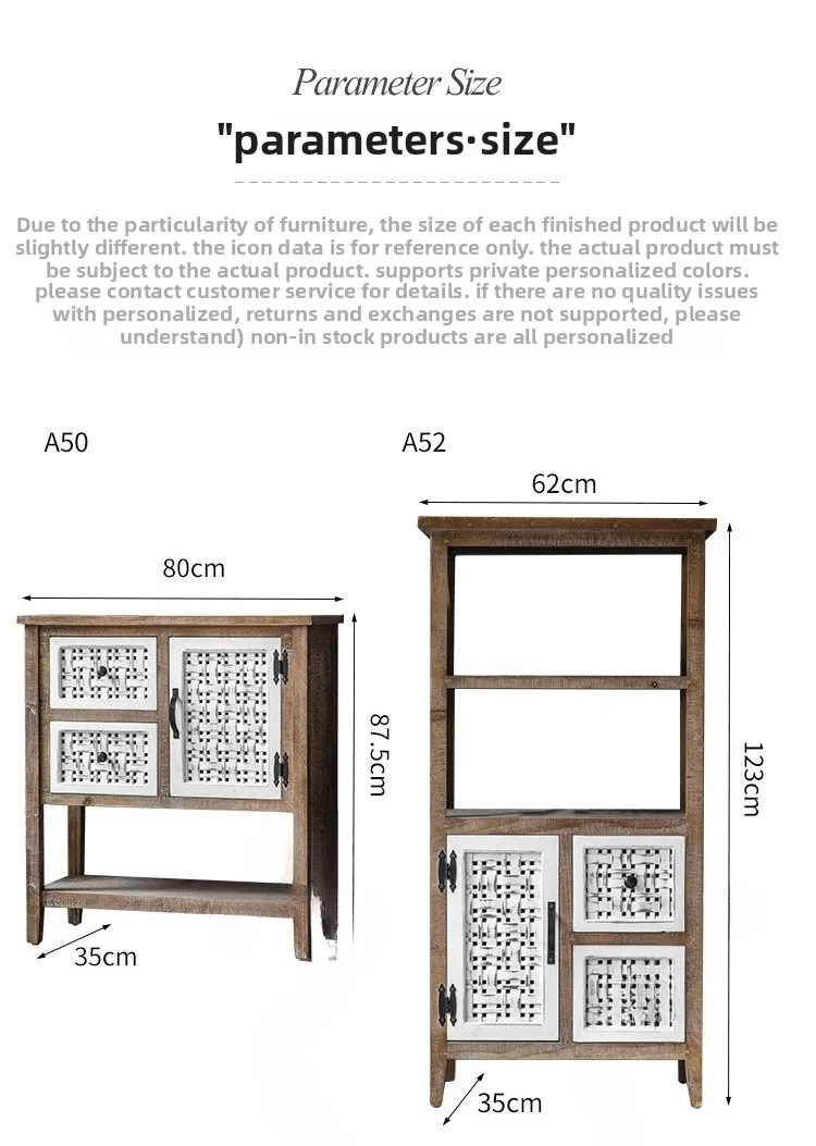 Locker American retro bedroom porch furniture drawer locker storage locker