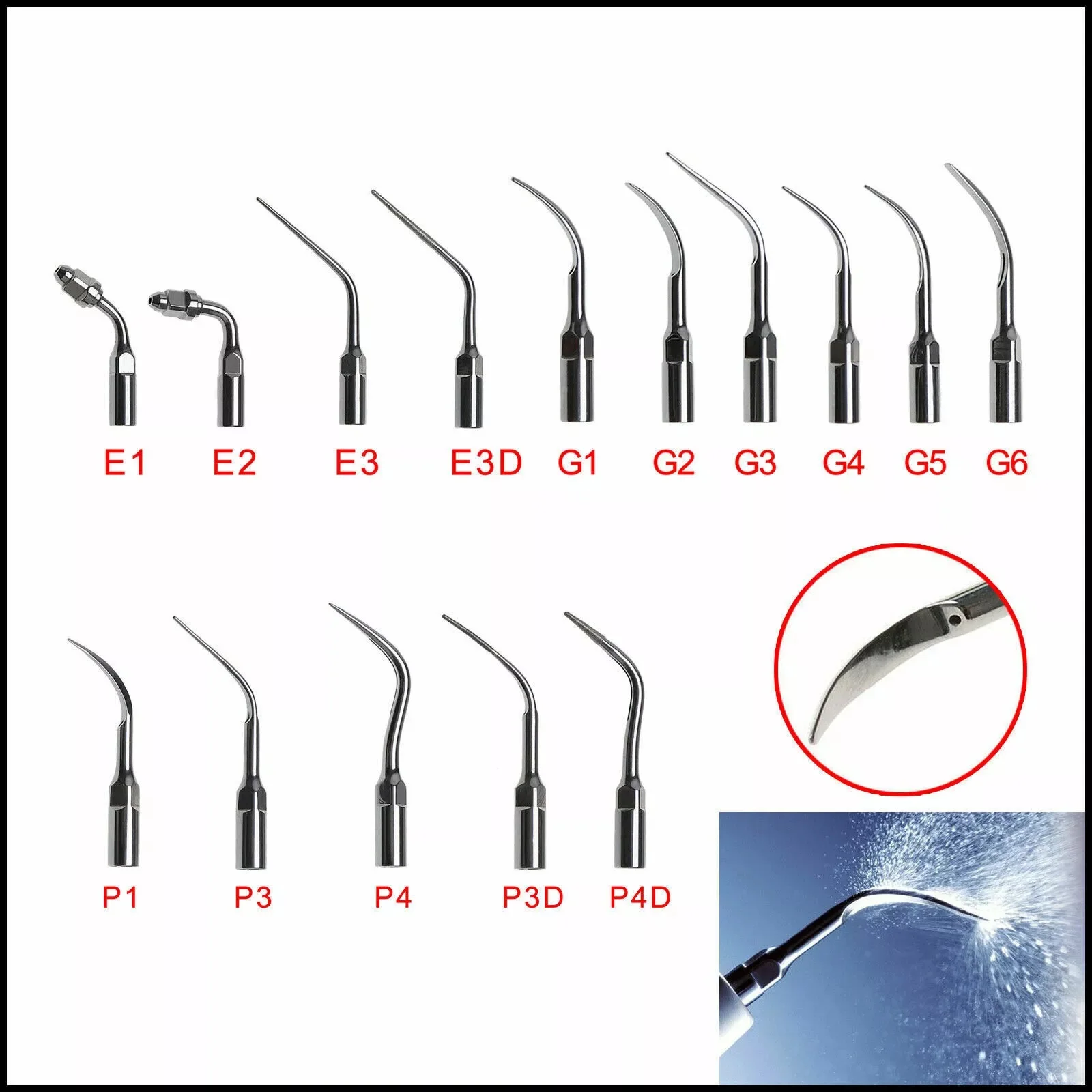 SKYSEA Dental Endo Perio Scaling Tips for EMS&Woodpecker Ultrasonic Scaler Handpiece High Quality