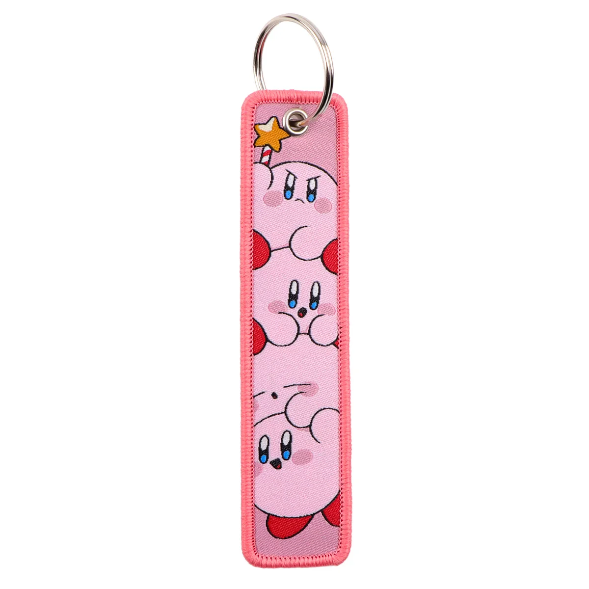 

Cute Pink Ball Embroidery Key Fob Cartoon Key Tag For Cars Backpack Keychain Fashion Keyring Gifts for Men Women Accessories