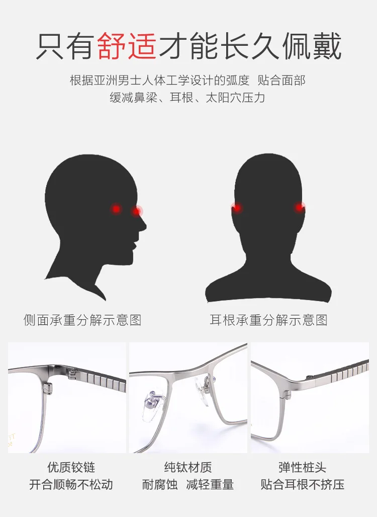 BCLEAR Fashion High Quality Titanium Men Glasses Frame Optical Prescription Eyeglass Full Rim Business Comfortable Light Weight