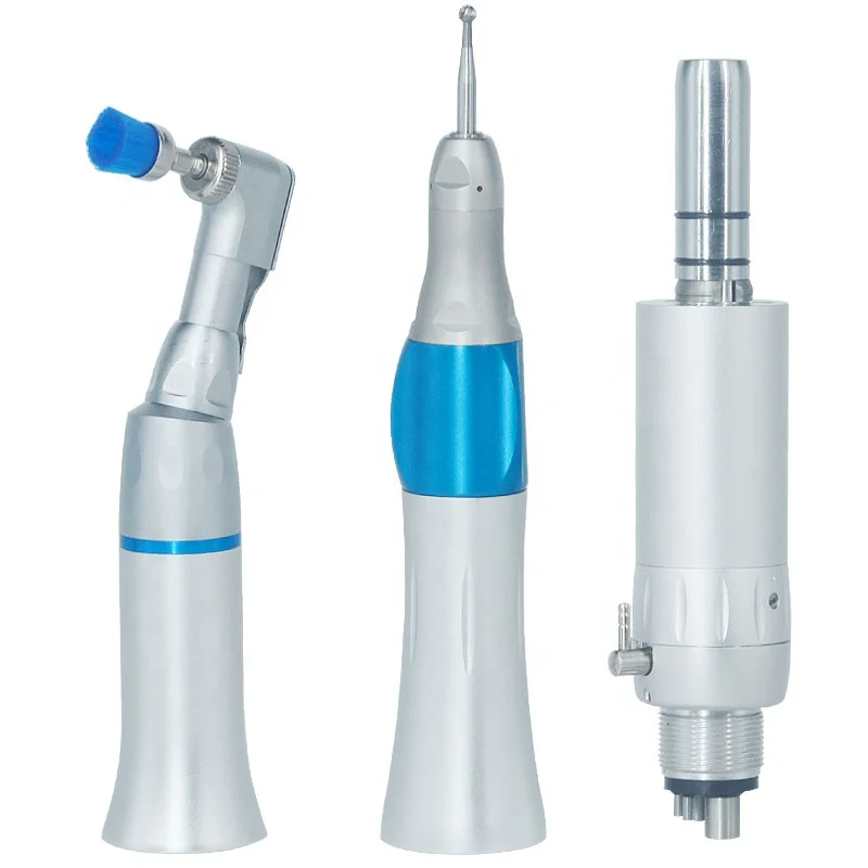 

dent al low speed handpiece set with air motor contra angle straight handpiece