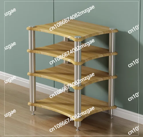 Solid wood metal frame multifunctional layered cabinet, amplifier rack, TV cabinet, storage CD speaker rack - view 5