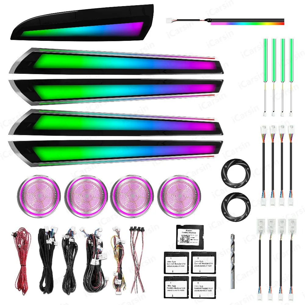 

Обновление 256 цветов символика салона автомобиля окружающее освещение для BMW X3 X4 F25 F26 2012-2017 аксессуары для вентиляционных полос