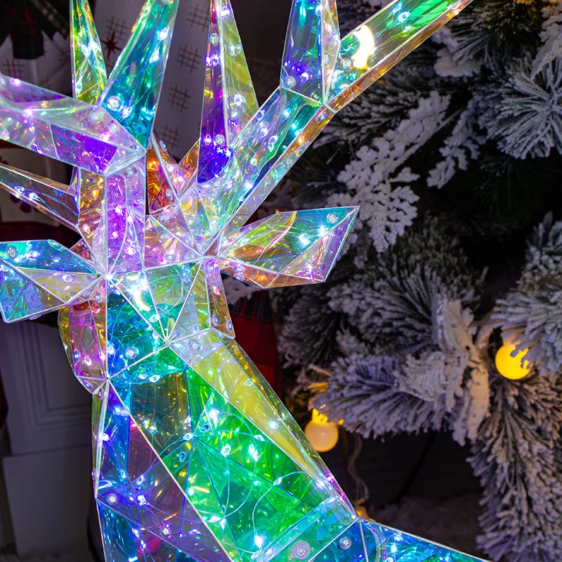 

Светящийся пастельный олень, меняющий цвет, рождественское украшение для оформления интерьера и экстерьера